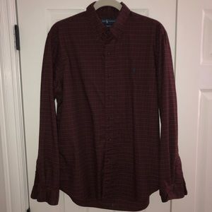Ralph Lauren Men’s Red Plaid Button Down Top